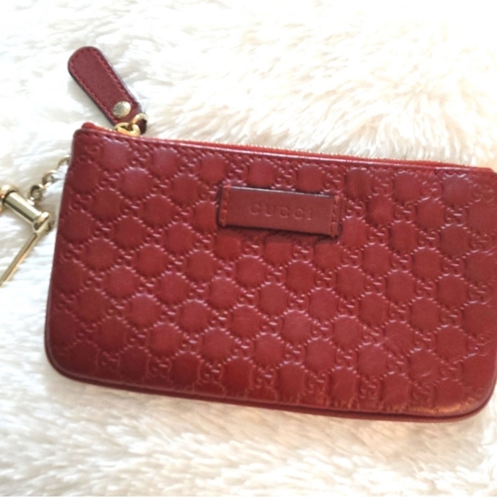 Gucci Microguccisima keychain and cardholder